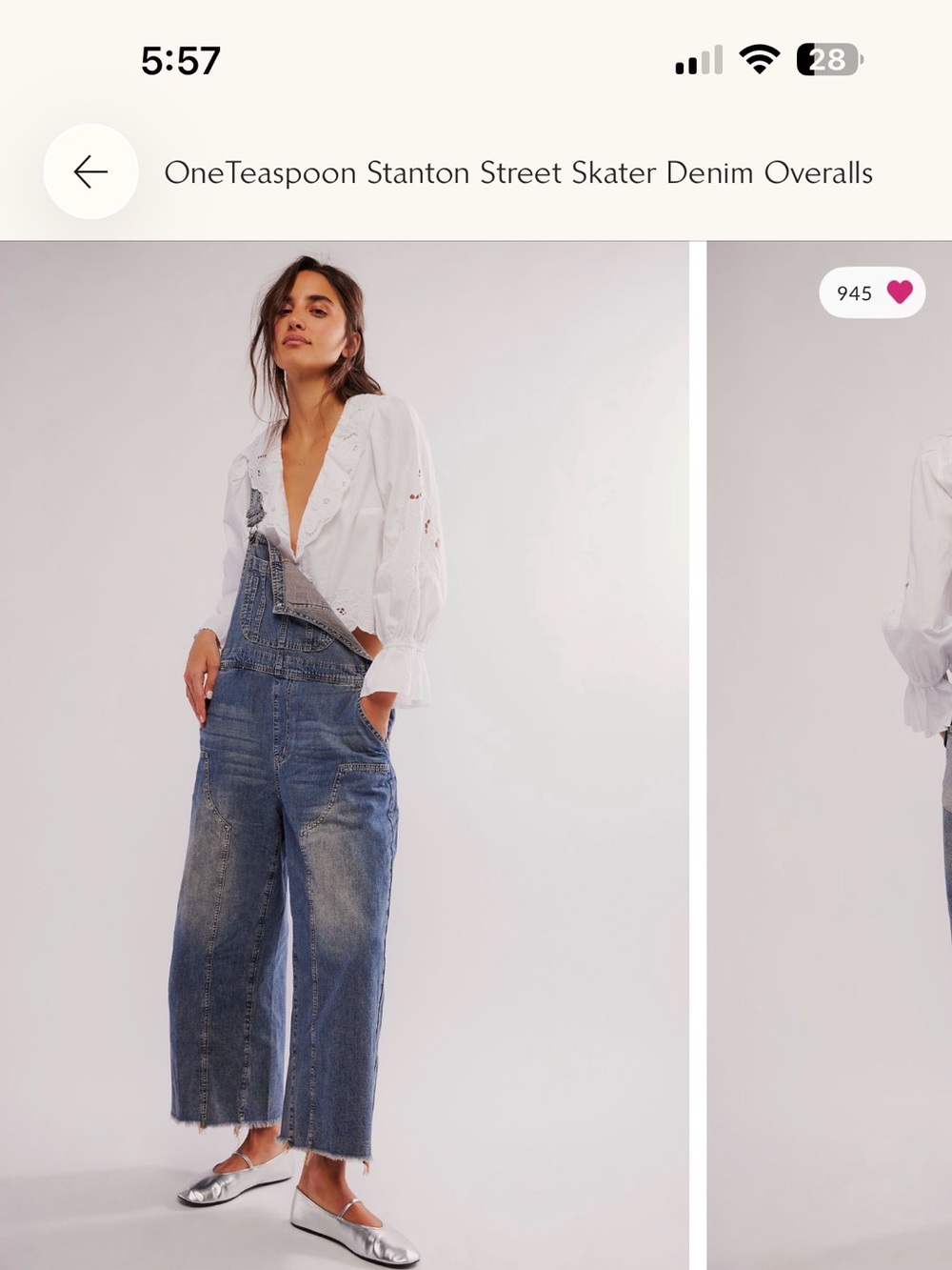 One Teaspoon Denim Overalls - Distressed Blue Wash